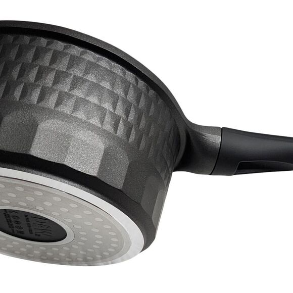 D&W Premium Cookware 7in Saucepan Casserole Nonstick With Glass Lid 1.9QT Black - Picture 7 of 13